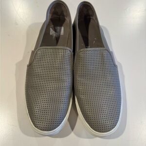 Vince Blair Perforated Slip-On Sneakers (Taupe)